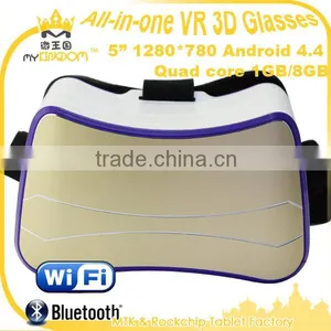 5inch 1280*780 Android 4.4 Quad Core All in One VR 3D Glasses Headset thumbnail-5