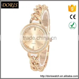 Women's Elegant Chain Bracelet Quartz Three Colors Good Plating Custom Made Watches thumbnail-1