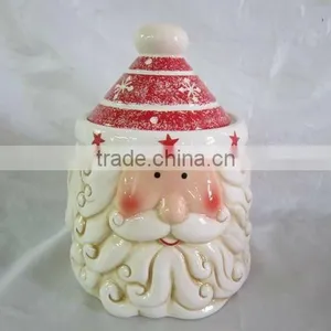 Ceramic Cookie Jar With Santa Clause Design thumbnail-1