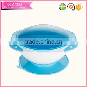 Spill Proof Plastic Baby Bowl Children Dinnerware Sets Bonus Fork and Spoon thumbnail-1