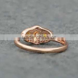 14K Gold Vermeil Sterling Silver Two Tone Plating Daisy Flower Ring thumbnail-2