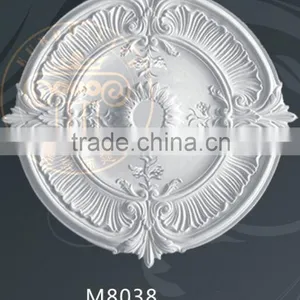 PU Lamp Panel European Chandeliers Carved Flat Bottom Disc TV Backdrop Mural Brick Carvings Wholesale Decorative Plates thumbnail-3