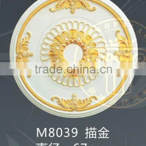 PU Flat Bottom Lamp Panel Carved Lamp Panel Decorative Ceiling Lamp Panel Outline in Gold Ceiling Lamp Panel Pool thumbnail-1