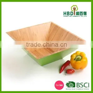 Green Bamboo Salad Bowl thumbnail-2