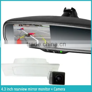 4.3 Inch GPS & Navigation Rear View Mirror Monitor With Compass & Temperature Auto Dimming and Backup Camera Display thumbnail-3