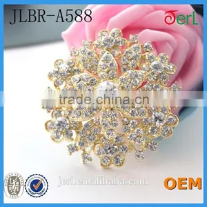Wedding Cake Crystal Flower Rhinestone Brooch thumbnail-1