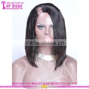 100% Human Hair U Part Wig Black Women Natural Wigs And Hairpieces thumbnail-1