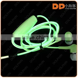 New Premium Super Stereo Bass Glowing Headphones 3.5mm in Ear Earbuds EL Wired Earphone thumbnail-3