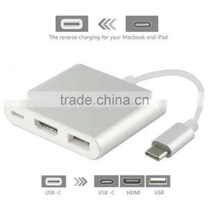 3 In 1 USB Type C To HDMI Adapter USB-C Hub for New Mackbook thumbnail-4