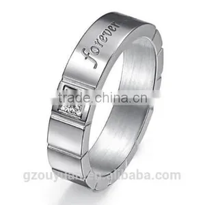316L Stainless Steel Ring, Stainess Steel Wedding Ring thumbnail-1