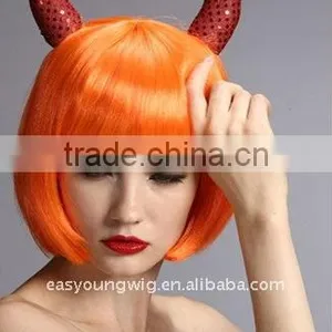 Cheap Yellow Synthetic Party Wig, Canival Wigs,Halloween Wig, Witch Wig thumbnail-1
