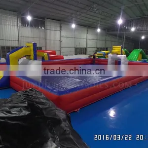 Trade Assurance Soap Inflatable Football Field Outdoor,Inflatable Water Soccer Pitch/Soap Basketball Field Sale thumbnail-1