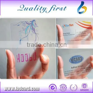 Clear Transparent PVC Business Card With Laser Code thumbnail-1
