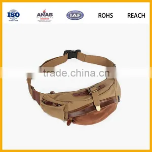 Personalized Brown Single Pocket Waist Bag Made Factory thumbnail-1
