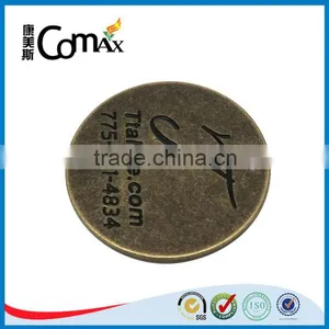 Anti Brass Round Engraved Small Custom Metal Jewelry Tags thumbnail-4