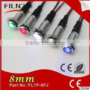 8mm Led Bulbs for Marine Navigation Red Signal Pilot Lamp 12v Indicator Light With Wire thumbnail-6