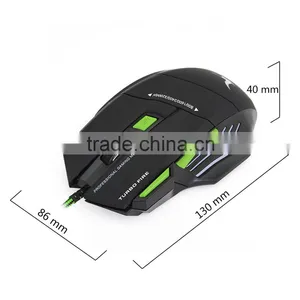 Hot Sale 2400DPI Wired 7D Optical PRO Gaming Mouse Mice Black thumbnail-4