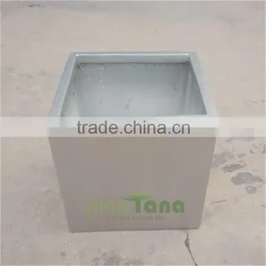 High Quality Square Glazed Black Glass Fiber Flower Pot thumbnail-4