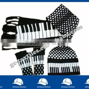 Knitted Winter Hat Scarf Glove Set thumbnail-1