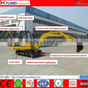 CE Certification Mini 4.5 Tons Crawler Excavator With 0.17m3 Bucket CT45-7A thumbnail-1