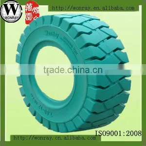 High Performance 266*160 Non-marking Tires Colorful Solid Tyres for Industrial Forklift thumbnail-1