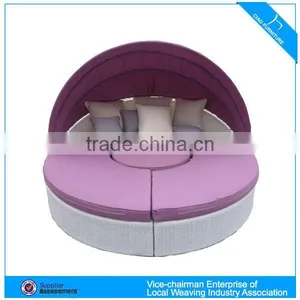 New Style Reclineing Sectional Bed Ourdoor Rattan Sunbed Furniture CF699L thumbnail-3