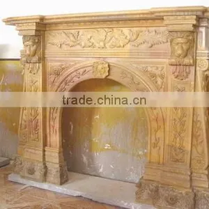 Italian Style Marble Carving Fireplace thumbnail-4