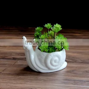 New Style Creative Cute Animal Shape Ceramic Flower Pots for Succulents With Hole thumbnail-1