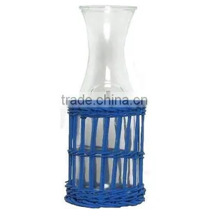 Blue Willow Basket With Glass Carafe (Shandong) thumbnail-1