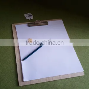 A4A5A6 Wood Clipboard With Flat Metal Clip Restaurant Menu Holders for Coffee Catering Memo Clipboard Promotion Gift thumbnail-2
