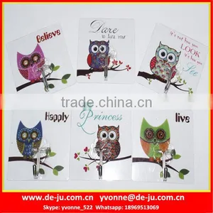 Owl Family Printing Self-Adhesive Sticky Hook thumbnail-1