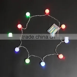 Holiday Time Battery Operated LED Metal Globe Christmas Lights, 10 Count thumbnail-1