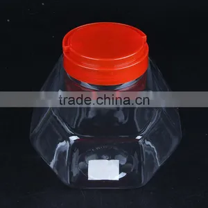 Plastic Jar Storage Clear Custom Plastic Food Grade Candy Container/jar With Cap thumbnail-3
