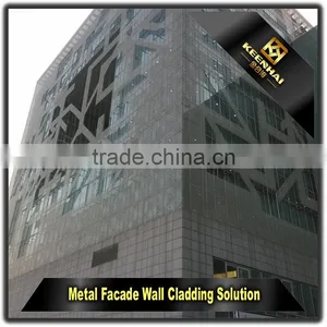 Outdoor Laser Cutting Facade Panel Aluminum Curtain Wall System for Building thumbnail-1