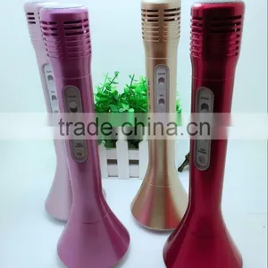Mini Portable Cheap Hot Sale Bluetooth Wireless Handheld Karaoke With Colorful Flashlight thumbnail-4