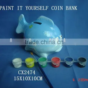 DIY Pottery Fish Coin Bank thumbnail-1