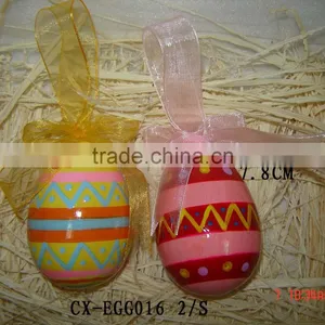 Pottery Egg Hanging Deco-terracotta Painting Egg for Easter Gifts thumbnail-1