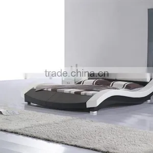 Fahsion S Shaped PU Leather Home Furniture Soft Bed thumbnail-2