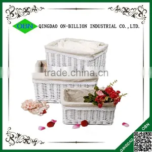 Wicker Storage Xmas Gift Hamper Basket With Linning With 3 Sizes thumbnail-2