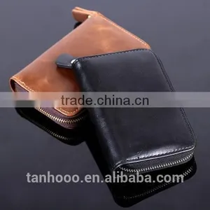 RFID Protection Men Leather Passport Holder Mobile Phone Card Holder thumbnail-2