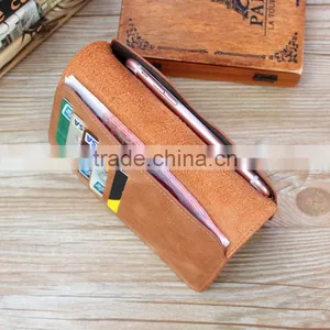 Portable Genuine Leather Pouch Smart Phone Case With Earphone for Iphone 7/7 Plus thumbnail-2