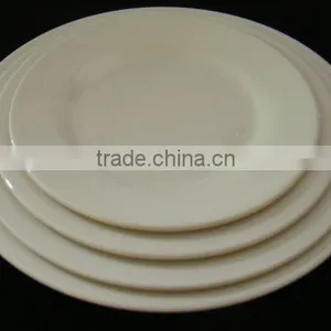High Quality White Round Melamine Flat Plate Set thumbnail-1