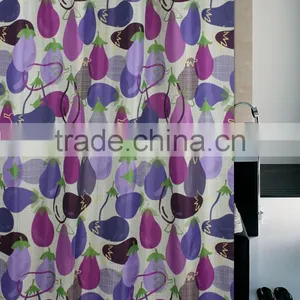 Unique and Fancy Polyester Printed Fabric Shower Curtain With 12PCS Hooks, 100%polyester Bathroom Curtain thumbnail-3