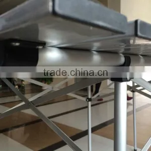 Outdoor Aluminum Roll Slatted Top Foldable Camping Table thumbnail-3
