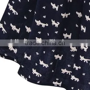 2016 Sweet Cat Footprint Print Summer Dress thumbnail-3