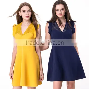 Free Sample 2017 Latest Sleeveless Summer Dress Plain Designs Photos thumbnail-2