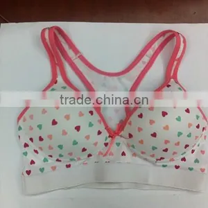Hot Selling Printing Heart Sports Bra Wholesale/bra Factory thumbnail-1