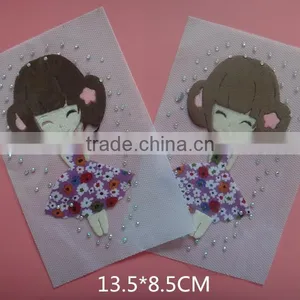 2016 Hot Sale Cute Lively Custom Heat Transfer Label Sticker With Diamond thumbnail-2