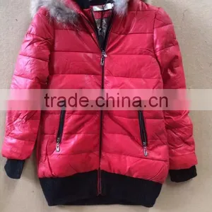 GZY Comfortable Female Goose Down Jacket Middle East Model England 2017 Stock Wholesale Guangzhou Good Quality thumbnail-4