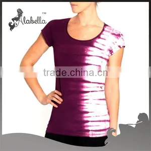 Custom Printed Tops Womens Sports Polyester T-shirt thumbnail-1